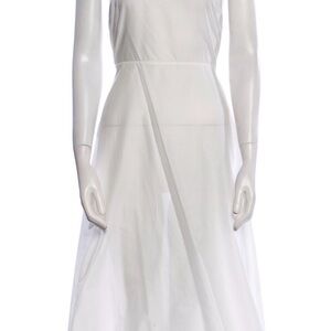 Christian Dior Square Neckline Long White Dress 100% Cotton Dress Size US 6 I 42